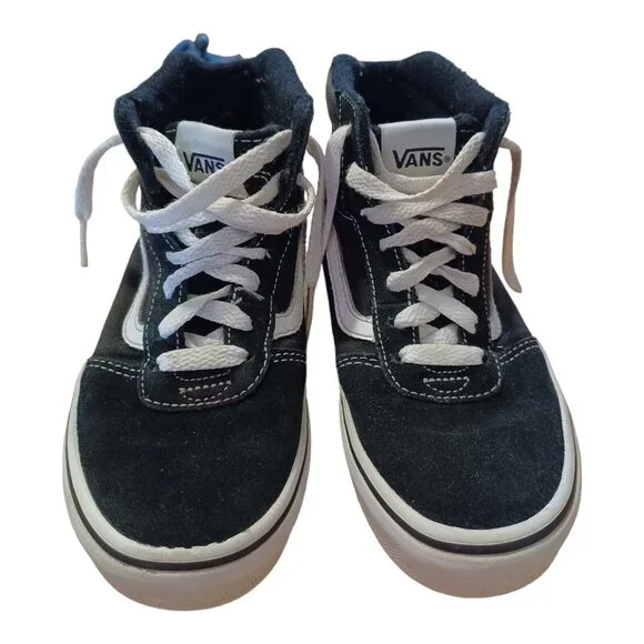 Vans Sk8 Hi Shoe Youth Sz 3 Black & White 500714 Off The Wall Sneaker High Top - Picture 2 of 8